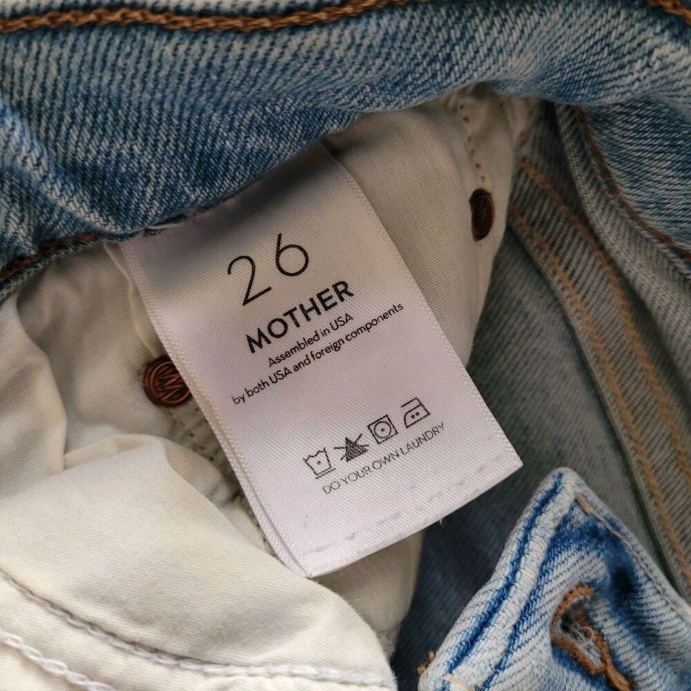 Mother The Tomcat Skimp California Cruiser Straight Leg Jeans Size 26 Flaw Stain - Picture 4 of 11